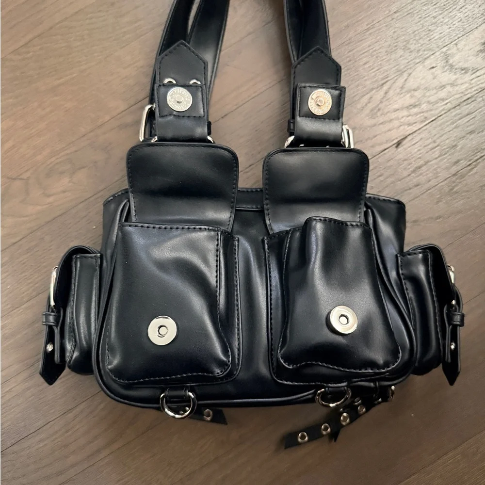 Doll Kill Current Mood buckled grommet bag - Picture 2 of 9